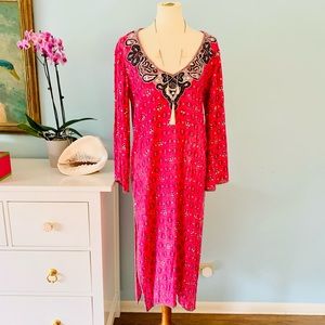 Calypso St Barth Hand Embroidered Sequin Coverup L
